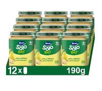 Hero Solo Bio Tarritos Pera y Plátano Ecológico Desde 4 Meses, 12 x 190 g