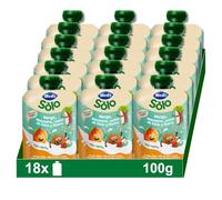 Hero Solo Bolsita Fruta Bebé, Mango, Manzana, Coco, Avena, Sin Conservantes ni Colorantes, Desde 6 Meses, 100 g x 6U