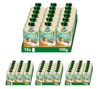 Hero Solo Bolsita Fruta Bebé, Manzana Melón Plátano, Sin Conservantes ni Colorantes, Desde 6 Meses, 100 g x 6U (Paquete de 4)