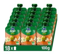 Hero Solo Bolsitas Ecológicas de Manzana, Plátano y Zanahoria - Para Bebés a Partir de los 6 Meses - Pack de 18 x 100 g