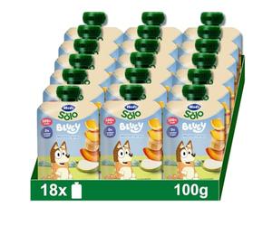 Hero Solo Bolsitas Fruta Sabor Mediterráneo Bebé Desde 6 Meses, 18 x 100 g | Merienda natural en pouch, Rico en vitaminas, Baby, Sin aceite de palma, Sin azúcares añadidos, Snack listo