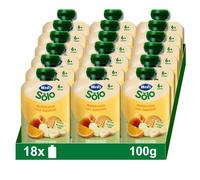 Hero Solo - Bolsitas Multifrutas con Galletas, Sin Conservantes ni Colorantes, Aceite de Palma, ni Azúcares Añadidos, Para Bebés A Partir de los 6 Meses - Pack de 18 x 100 g