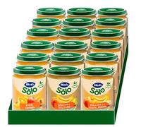 Hero Solo - Caja Mixta de Tarritos Frutas, 6 de Frutas Variadas + 6 Selección de Tres Frutas + 6 Melocotón de la Huerta y Plátano, Sin Azúcar Añadido, Pack de 18x190 gr