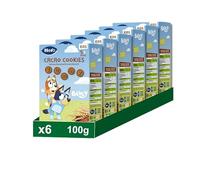 Hero Solo, Galletas Infantiles de Cacao Bluey, Snack con Cereales Integrales y Zumo de Uva, Fuente de Fibra, Formas Divertidas, 100g x 6uds, Para Niños Desde 36 Meses