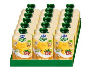 Hero Solo Mi Merienda Bolsitas de Yogurín Griego con Zumos de Fruta y Cookies - Para Bebés a Partir de los 6 Meses - Pack de 18 x 100 g