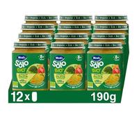 Hero Solo Potitos de Verduras con Pasta Integral 100% Eco y nada más, Apto para Veganos y Bebés Desde 6 Meses - Pack de 12 x 190 gr