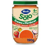 Hero Solo Tarrito Crema Verduras con Tomate, Pimiento y Cebolla +6m 190 gr
