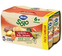 Hero Solo, Tarrito de Verduras con Pollo y Ternera, Sin Aditivos ni Sal Añadida, Alimentación Infantil Completa, Ingredientes Naturales, 235g x 6uds