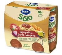 Hero Solo Tarrito Trocitos de Espaguetis con Carne y Verduras +10m 2x235 gr