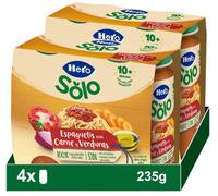 Hero Solo Tarrito Trocitos de Espaguetis con Carne y Verduras +10m 4x235 gr