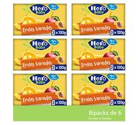 Hero Solo Tarritos Frutas Variadas Bebé Desde 4 Meses, 12 x 120 g