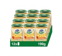 Hero Solo Tarritos Melocotón y Plátano Desde 4 Meses, 12 x 190 g