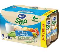 Hero Solo Tarritos Verdura con Merluza Desde 6 Meses, 6 x 235 g