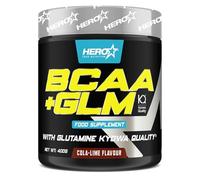 HERO TECH | BCAA+GLM 400 gr | Aminoácidos ramificados en polvo con Glutamina | Recuperación, Energía, Rendimiento