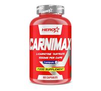 HERO TECH | CARNIMAX 60 Caps. | 4000 mg, de L-carnitina tartrato calidad Carnipure® por día | Quemagrasas | Apoyo al control de peso | Vegano