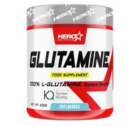 HERO TECH | GLUTAMINE 400 gr | L-Glutamina en polvo 400 gr | Aumenta la Recuperación y Crecimiento Muscular | Previene el catabolismo muscular