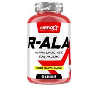 HERO TECH | R-ALA 50 caps. | Ácido Alfa Lipoico puro | Suplemento Antioxidante Natural | Mejora la salud celular