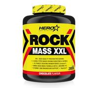 HERO TECH | ROCK MASS XXL 2800 Gr | Suplemento con Hidratos de Carbono y Proteína para Ganar Masa Muscular | Con Creatina, BCAA, Glutamina, Arginina, Vitamina C | Sin OGM (2.800 gr, Chocolate)