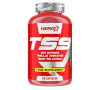 HERO TECH | TS9 90 cápsulas | Tribulus Terrestris | Aumenta la testosterona | Mejora el Rendimiento | Masa Muscular | Alta Pureza 90% de saponinas | Natural y Vegano
