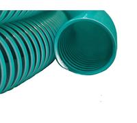 HeRo24 Manguera en espiral de 40 mm - 10 m - Manguera de succión, manguera de presión y manguera de alimentación - Verde/transparente - Manguera flexible de PVC para estanque, jardín, bombas y
