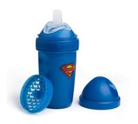 Herobility DC Superman Double Anti-Colic Baby Bottle | Award-Winning Hero Baby Bottles | Soft Breast-Like Teat, Easy Mixing Lid & Net | Safe & Environment-Friendly Materials | 240ml/8.5 fl oz