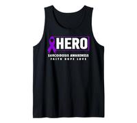 Héroe de concientización sobre la Sarcoidosis - Púrpura, Conciencia de la Sarcoidosis Camiseta sin Mangas