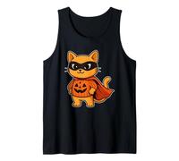 Héroe de Gato con máscara y Capa Camiseta sin Mangas