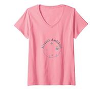 Héroe de la Sala de partos: Emblema de Agradecimiento a la par Camiseta Cuello V, Mujer, Rosado, M