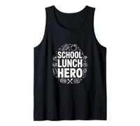 Héroe Divertido del Almuerzo Escolar Diciendo Trabajador de la cafetería Camiseta sin Mangas