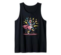 Héroe Emocionado con Guitarra Rock para niños y niñas Camiseta sin Mangas