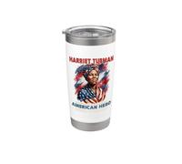Héroe estadounidense del ferrocarril subterráneo Harriet Tubman Vaso térmico de acero inoxidable de doble pared