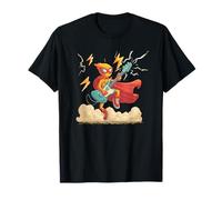 Héroe Volador con Guitarra y Capa para un Aspecto Fresco Camiseta