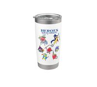 Héroes de aventuras afrutadas - Cartoon Fruits Vaso térmico de acero inoxidable de doble pared