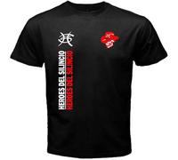 Heroes del Silencio Rock Logo Band Unisex 100% Cotton Short-Sleeve T-Shirts Black M