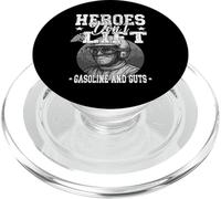 HEROES DON'T LIFT GASOLINA Y GUTS retro automovilismo carreras PopSockets PopGrip para MagSafe