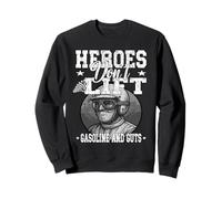 HEROES DON'T LIFT GASOLINA Y GUTS retro automovilismo carreras Sudadera