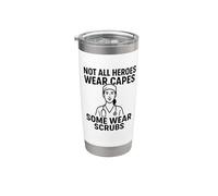 Heroes in Scrub | Regalo de agradecimiento del Día Internacional de la Enfermera Vaso térmico de acero inoxidable de doble pared