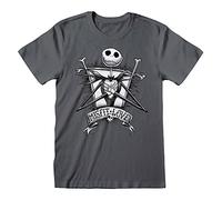 Heroes Inc. Camiseta Oficial de Disney Nightmare Before Christmas Misfits Unisex, Color carbón (XXL)
