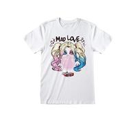 DC Comics Harley Quinn Camiseta | Camiseta Batman, Blanca, Camisa de Manga Corta 100% algodón para Hombre, Mujer | Mercancía Oficial | XL