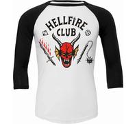 Heroes Inc M328-Mens Long Sleeves Camiseta, White and Black, XXL para Hombre