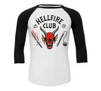 Heroes Inc M328-Mens Long Sleeves Camiseta, White and Black, XXL para Hombre