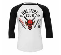 Heroes Inc M328-Mens Long Sleeves Camiseta, White and Black, XXL para Hombre
