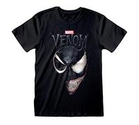 Heroes Inc. Marvel Comics Spider-Man-Camiseta-Venom M, Negro, Unisex Adulto