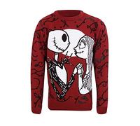 Heroes Inc. Nightmare Before Christmas Jumper Jack and Sally Oficial Unisex Ugly Sweater Size L