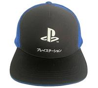 Heroes Inc. Playstation - Gorra Snapback Azul y Negro Logo Katakana