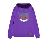 Heroes Inc. Pokemon Gengar Face Purple M - Sudadera con capucha unisex (talla M), color morado, morado, M