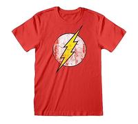 Heroes Inc. The Flash - Camiseta para Adultos, Color Rojo, 100% algodón, Camiseta de superhéroe de Manga Corta, Producto Oficial de DC Comics, Rosso, M