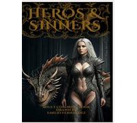HEROE'S N SINNER'S: An Adult Coloring Book of Dark Fantasy, Bold Heroes, Sinful Characters, and Stress-Relieving Line Art