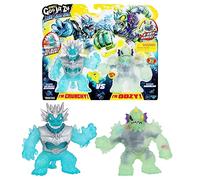 Heroes of Goo Jit Zu Deep Goo Sea Battle Pack - Exclusivas Figuras Ice Blast Blazagon VS Horriglow. Figuras crujientes y ruidosas para batallas Fuera del Paquete