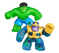 Heroes of Goo Jit Zu Marvel Versus Pack - Hulk vs Thanos, Squishy, Stretchy, Gooey Heroes, Perfect Christmas/Birthday Present For 4 To 8 Year Olds, Squishy, Stretchy Tactile Play